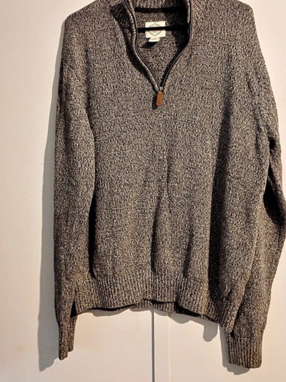 St. John's Bay Men's Mock Neck Long Sleeve Quarter-Zip Pullover Sweater